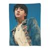 Seokjin Blankets Soft Warm Flannel Throw Blanket Plush for Bed Living Room Picnic Travel Home Sofa