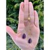 Amethyst Starburst Bold Statement Earrings