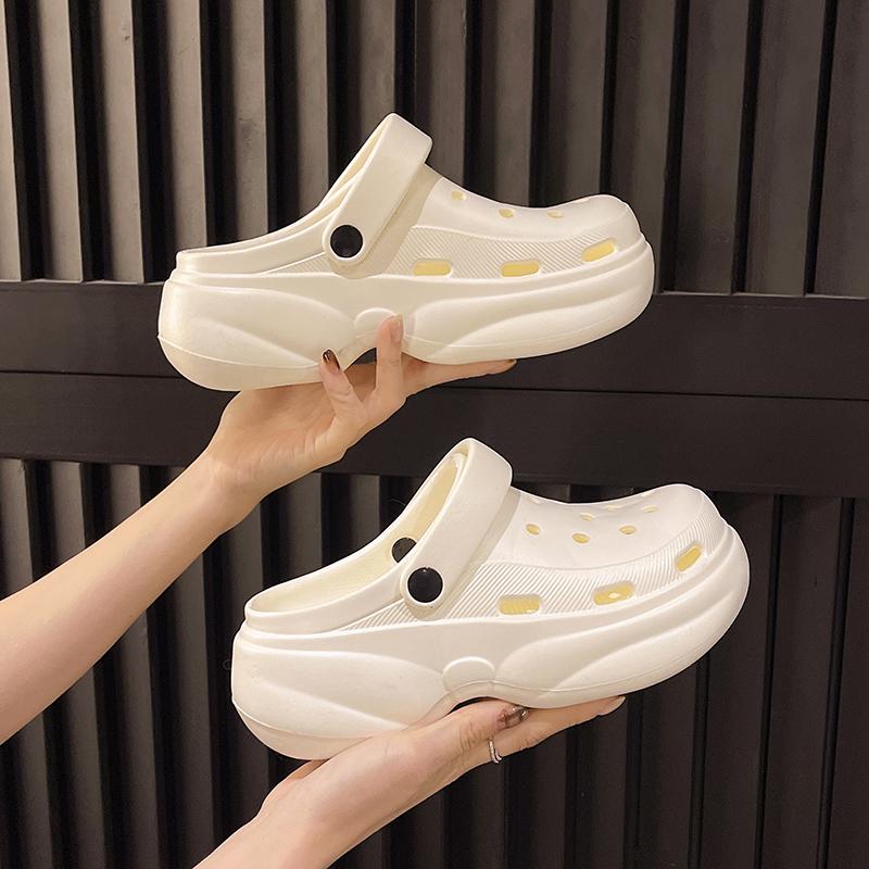 Fashion Chunky Platform Clogs Shoes for Women Thick Bottom Non Slip Beach Sandals Woman Summer 2025 Fashion Wedges EVA Sandals Slippers
