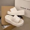 Cozy Thick Soled Cotton Slippers For Women Stylish High Platform Fuzzy House Shoes