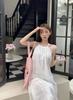 French First Love White Suspender Dress Women's Summer New Seaside Vacation Sleeveless Fairy Beach Skirt