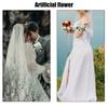5Pcs Wrist Corsages Bracelets Artificial Rose Boutonniere for Grooms and Bride Wedding Party Proms Suit Decorations