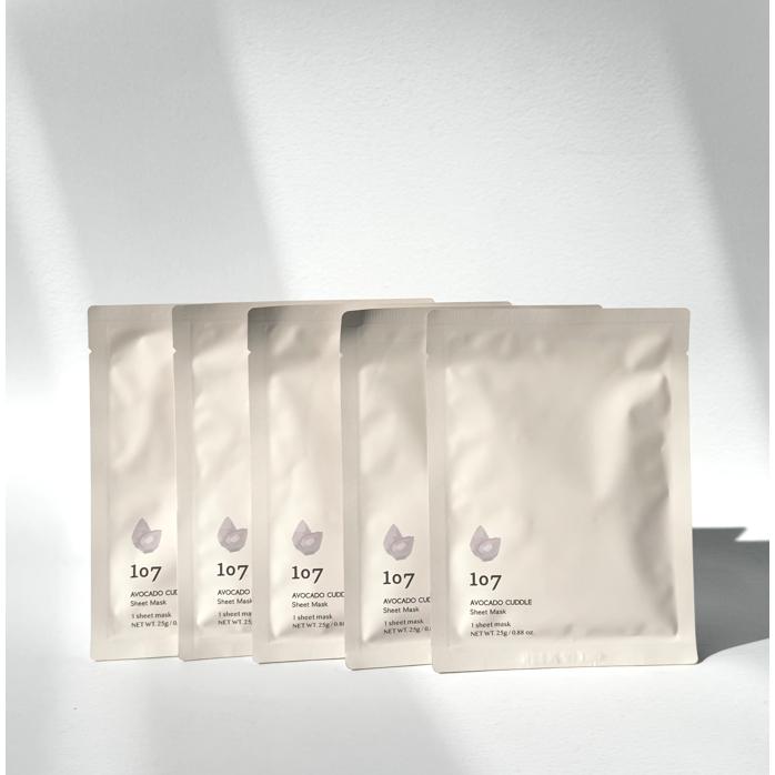 107 AVOCADO CUDDLE Sheet Mask (5 Sheets Set)