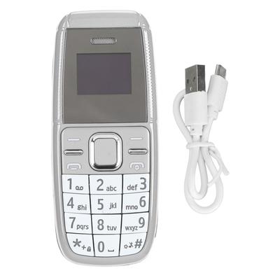 Mini Button Phone Unlocked Dual SIM Card 2G GSM Low Radiation BT Dialer Music Player with Voice