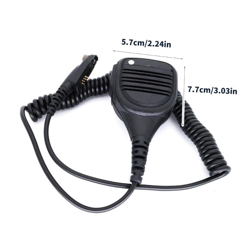 Hand Microphone Hands frees Shoulder Lapel Hand Microphone with 3.5mm Sound Jacks Shoulder Lapel for GP338plus GP328plus