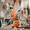 Long Lasting Halloween Prop Durable Plastic Skeleton Halloween Skeleton Decor for Courtyard Graveyard Cat Dog Bird Rat Goat Head