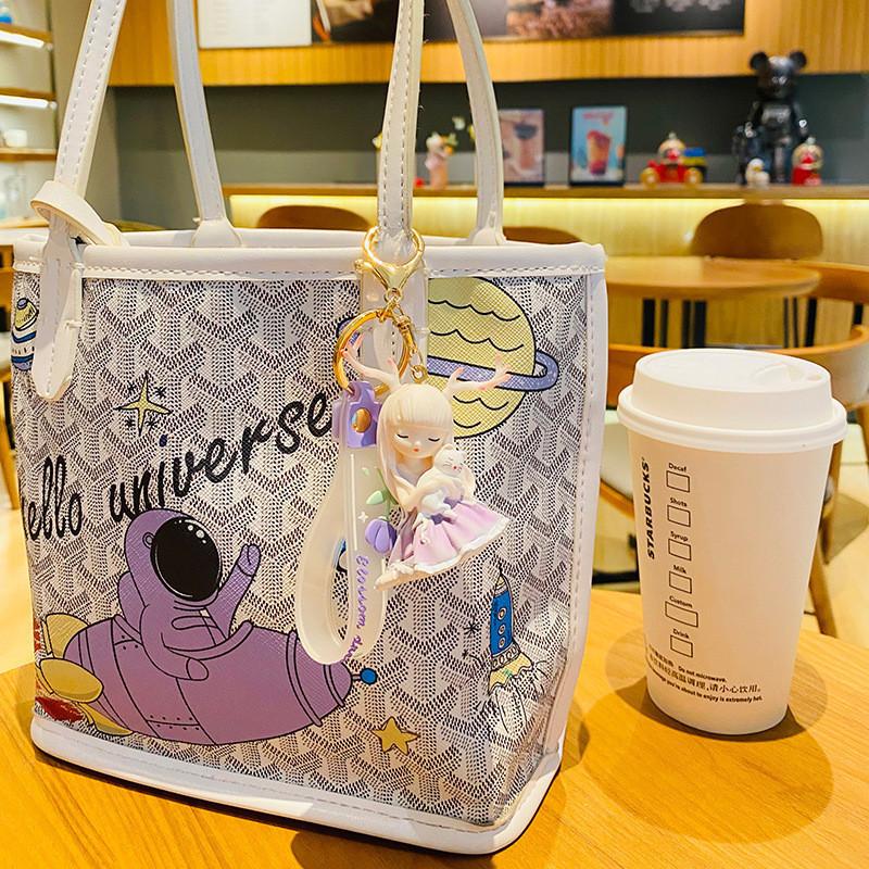 Entzückender Hirsch Schlüsselanhänger Pvc-Material Kreatives Autoschlüssel-Accessoire für Frauen und Mädchen