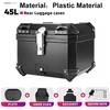 45L Universal Large Motorcycle Capacity Tail Box Lockable Luggage Helmet Box Design Waterproof Storage Carrier Rear Tour Box
