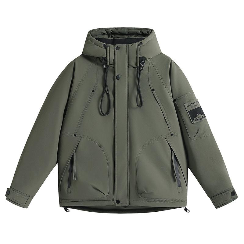 Мужская зимняя утепленная пуховая куртка: Модная, высококачественная рабочая одежда для холодной погоды Large