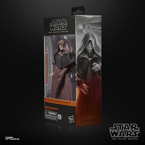 Hasbro Star Wars Black Series Darth Sidious, Star Wars Episode III: Revenge of the Sith Collectible 6-inch (15cm) Action Figure G0023, Authentic