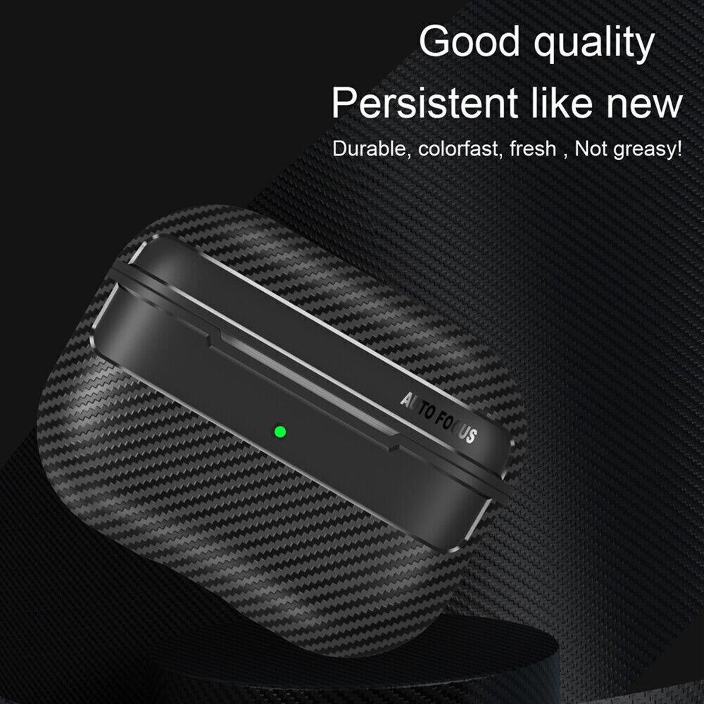 For Apple Airpods Pro 2nd Genration Shockproof Carbon Fiber Keychain Case Cover