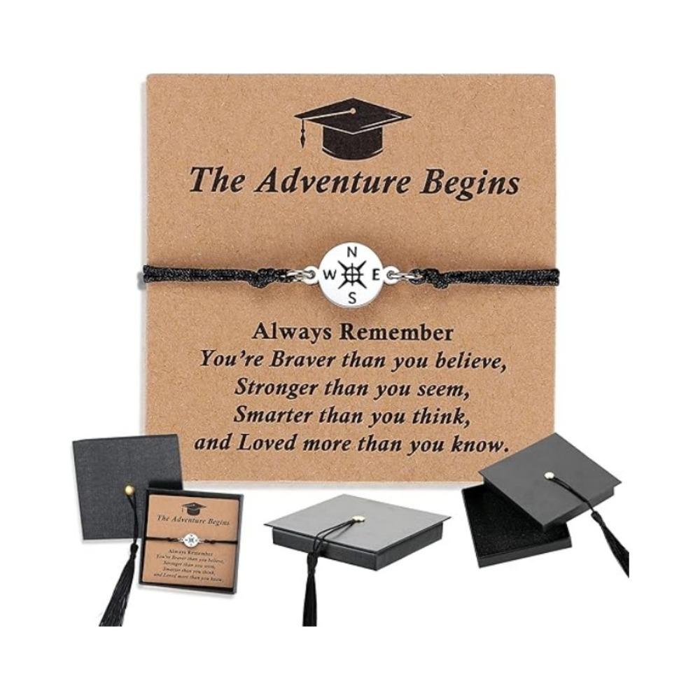 Meaningful Keepsake Graduation Compass Bracelet Graduation Party Favors  Grad Gift Style B Silver