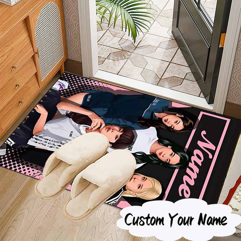 Custom Name Kpop Group Fashion Carpet, Chair Rug,Area Rug for Office Bedroom living rooms bedroom, Doormat decor Christmas fan gifts