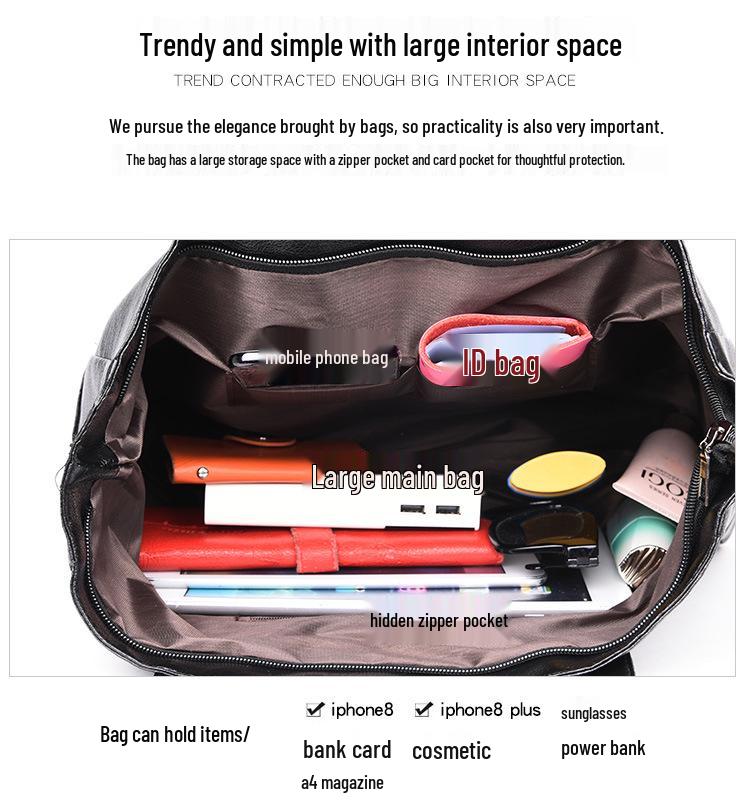 Kvinners allsidige tote- og crossbody-veske med stor kapasitet - Moteabel og praktisk mammahåndveske