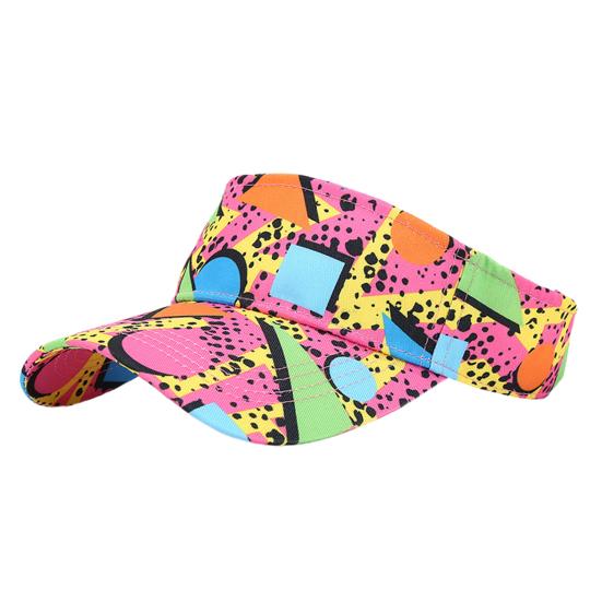 

Unisex Sun Hat Breathable Hollow Top Sun Visor Hat Adjustable Size Geometric Pattern Large Brim Outdoor Running Fitness Travel Hat красный