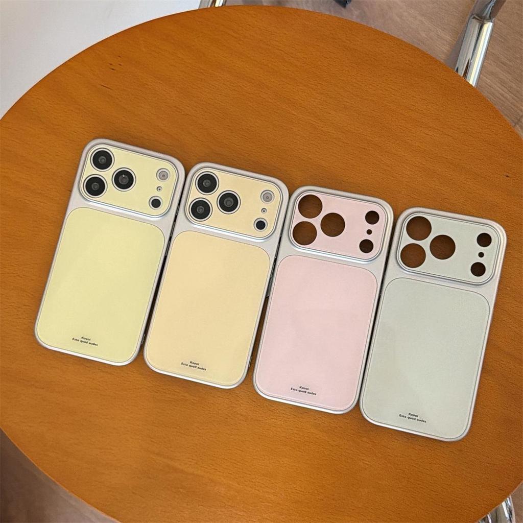 Solid Color Macaron iPhone 17 Pro Max Case with Large Window Drop Protection