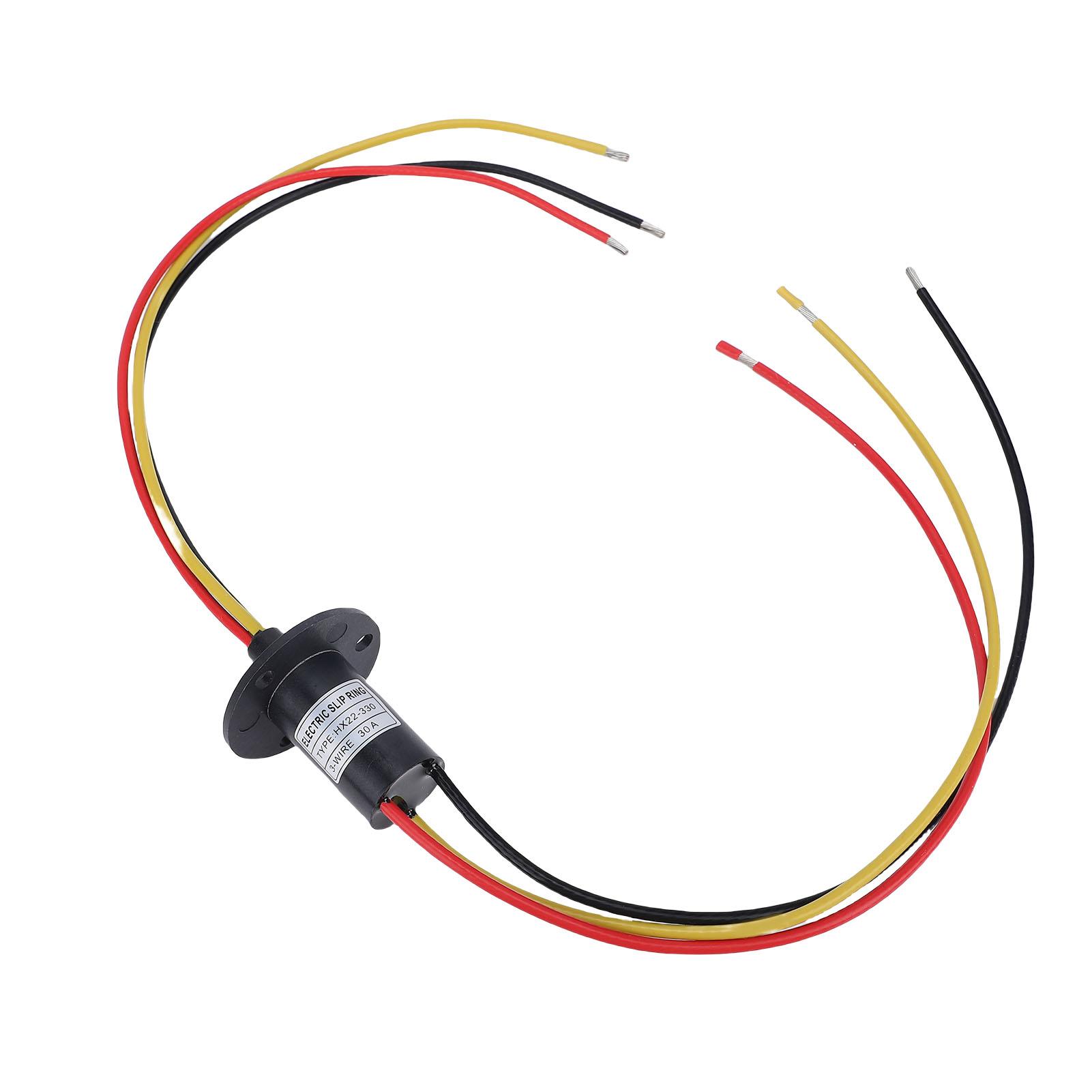 

3 Wires Conductive Slip 360 Degree Rotating 30A 250RPM Electric Motor Slip 22mm Diamet
