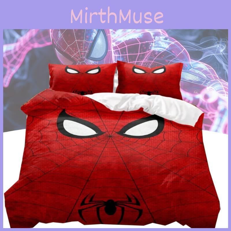 Spiderman Printed Bed Set With Reactive Dyeing And Brushed Fabric For Bedroom Decor