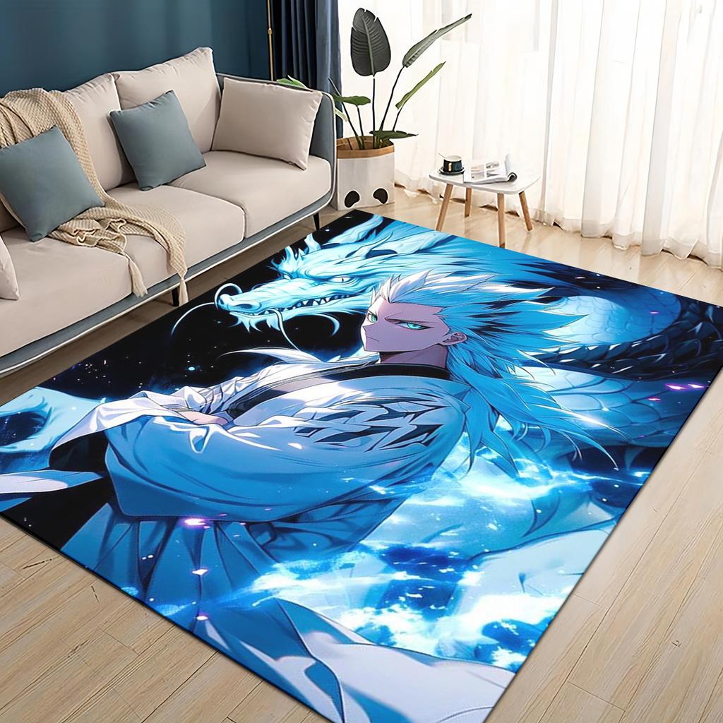 3D Kreskówkowy Bleach Kurosaki Ichigo Dywanik Anime do Salonu Sypialni Domu Dekoracja Sofy, Mata Podłogowa Antypoślizgowa do Zabawy dla Dzieci