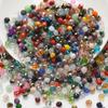 Multicolor Flat Bead Set: DIY Bracelet Spacer & Crystal Glass Beads In 4/6/8 Sizes