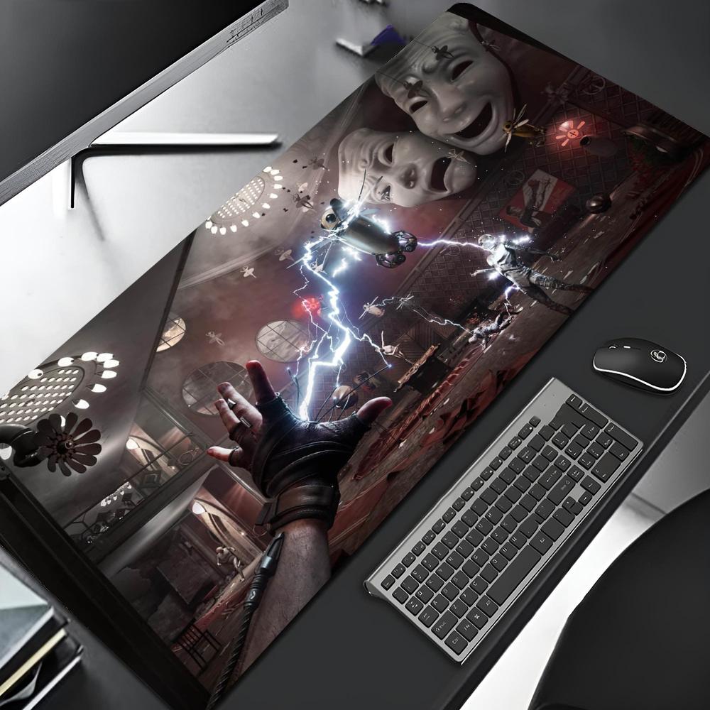 A-Atomic Hearts Games Mouse Pad Edge Big Safely Gaming Locking Computer Gamer Large Rubber Art Mousepad Laptop Desk Mat