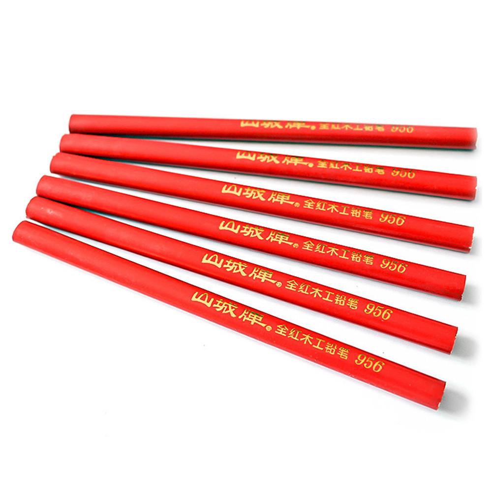 12 Count 175mm Oval Carpenter Pencil for Precision Layout Marking in Carpentry Joinery and General Construction