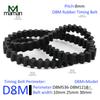 Double Sided Toothed Synchronous Belt D8M Pitch 8MM Perimeter=D8M536~D8M1216 Bandwidth 10mm 25mm 30mm Rubber Black Conveyor Belt