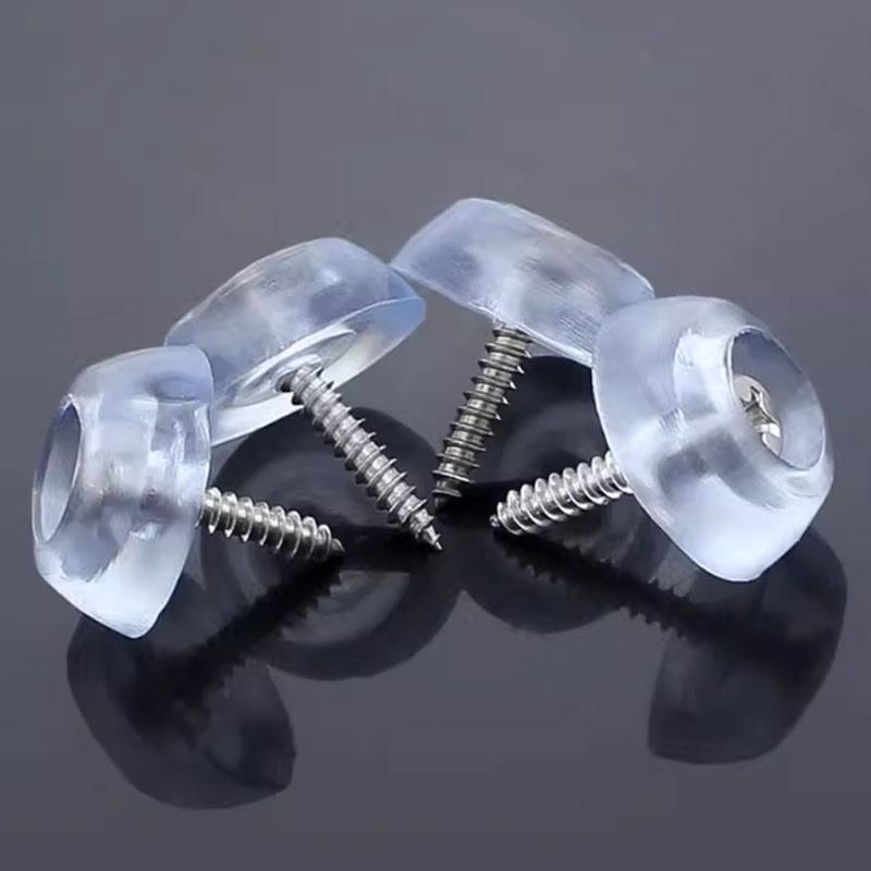 Pernuță Siliconică Transparentă 17mm 20mm Moale Picior Unghie Șurub Pe Picioare Cauciuc Clar Pernuțe Anti-Alunecare Pentru Mobilă Podea Birou Protecție