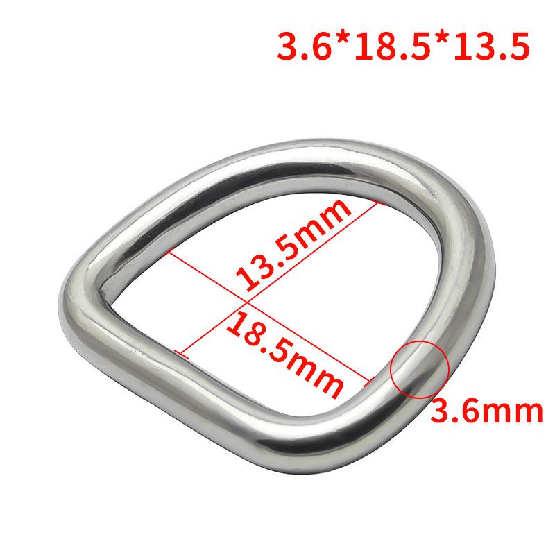 304 Stainless Steel D-Ring for Surfboard & Diving Accessories - Seamless Semicircle Inflatable Boat Buckle