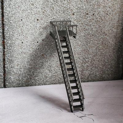1/64 Scale Staircase Model,Miniature Stairs DIY Diorama Decorative Furnishings Display Stand Attic