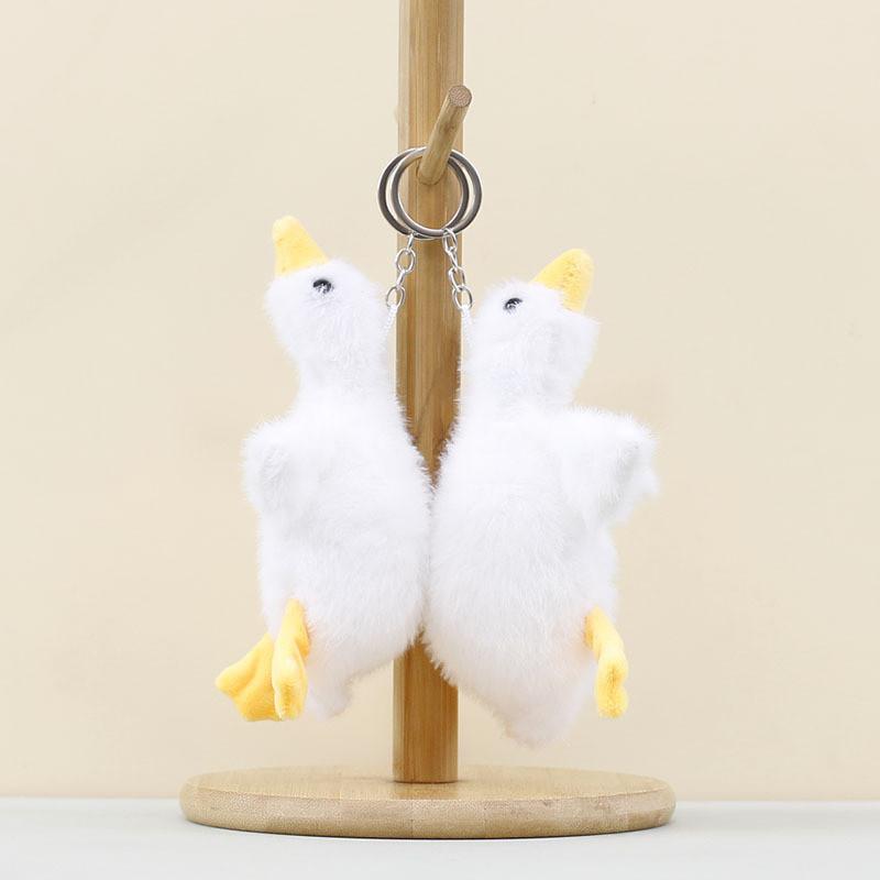 Keychain Soft Plush Goose Pendant Compact Size Travel Bag Ornament Gift Doll