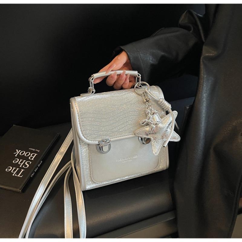 Diamond-encrusted college style double shoulder small bag women's new niche light luxury travel small backpack student class schoolbag