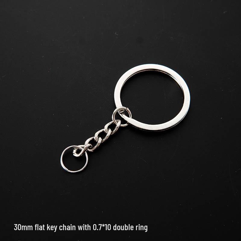 Eco-Friendly Nickel-Free Metal Keyring: DIY Jewelry Accessory, Split Ring Keychain with Doll Pendant