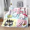 1pc Colorful Adventure with Music Hello Kitty Blanket, Home Decor, Gift Idea, Suitable for All Seasons,Living Room, Travel, Camping, Car Blankets, Bea