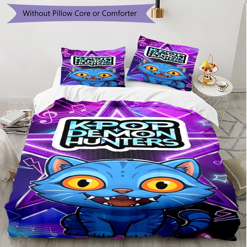 3pcs Duvet Cover Set (1*Duvet Cover + 2*Pillowcase, Without Core), Singer Print Soft All‑Season Bedding Set, Home Bedroom Decor Gift