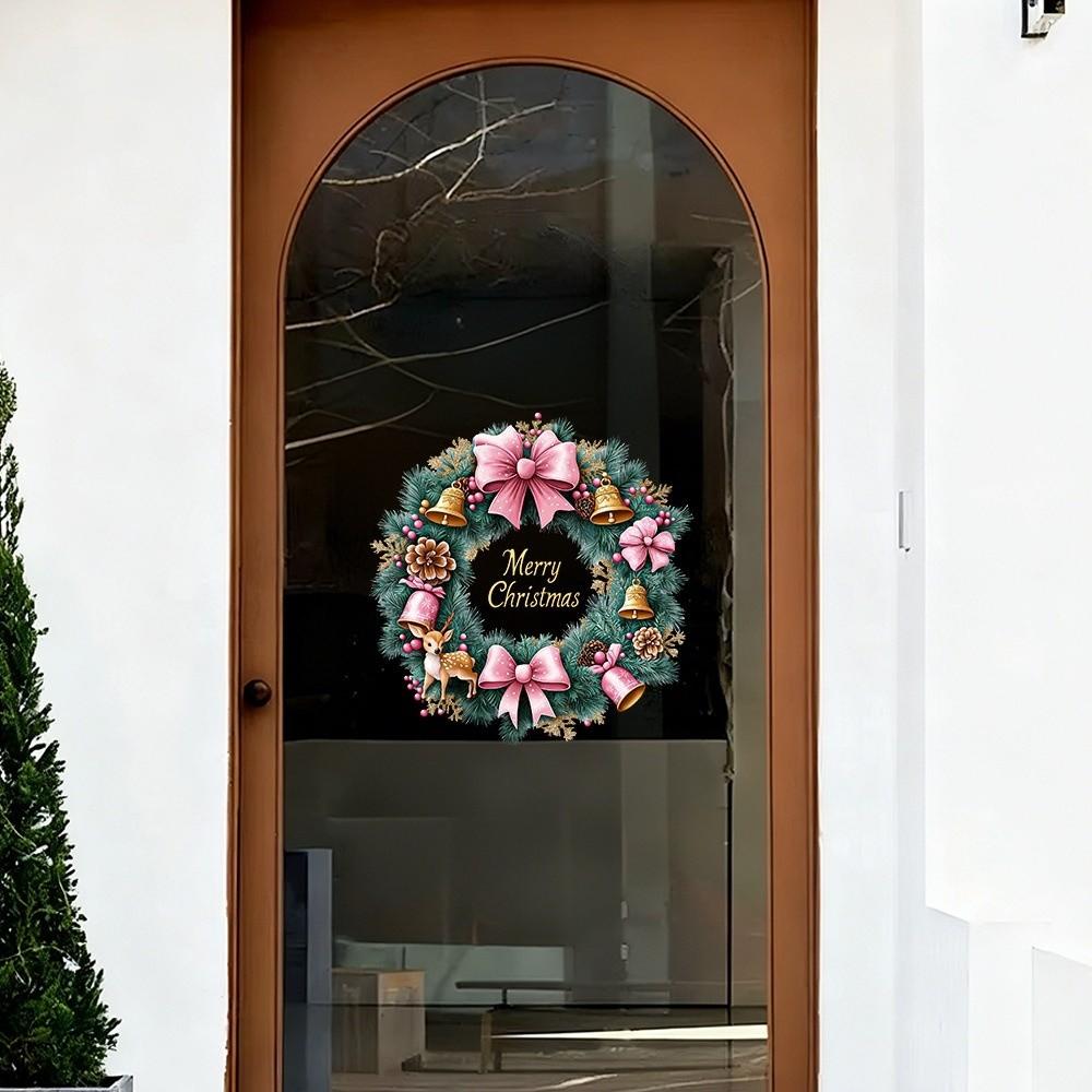 Frohes Weihnachtsthema Weihnachtsfensteraufkleber Elektrostatischer Glasaufkleber Glasdekoration