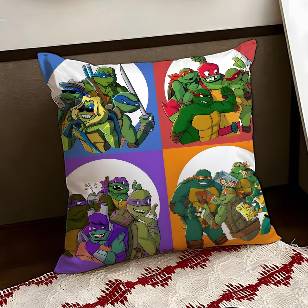 Teenage Mutant NNinja Turtles Cushion Cover Reversible Soft Durable Pillow Cover Home Car MultiScene Use for Daily Comfort