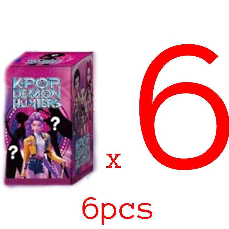 New Devil Hunter Blind Box 6pcs  Anime KPop Doll Vinyl Toy Rumi Mira Zoi Character Vinyl Mask Ornament Toy Christmas Gift