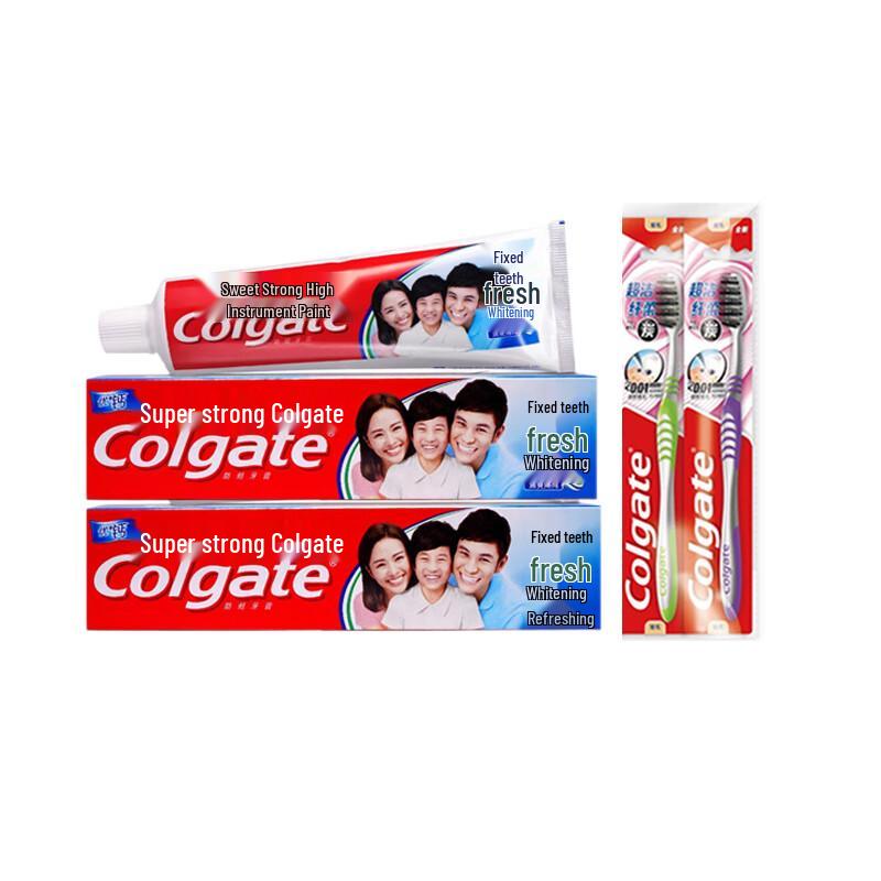 Colgate Ultra-Strong High Calcium Toothpaste & Gum Care Toothbrush Set