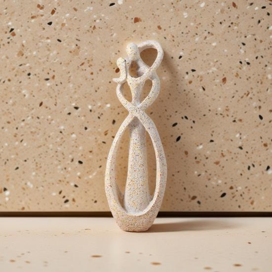 Modern Abstract Couple Statue, Kissing Lover Sculpture, Romantic Resin Hugging Couple Figurine for Living Room, Bedroom, Office Desktop, Bookshelf