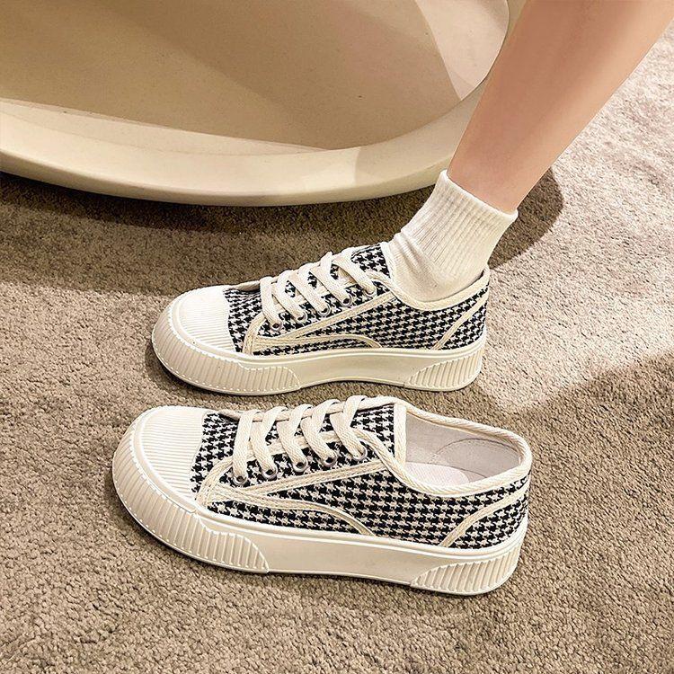 PLOVER Qiandongge Student Canvas Shoes Women's Shoes 2025 Casual Women's Sports Shoes Summer Korean Version Thick Baseplate Shoes