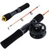 Ice Fishing Combo 2pc Ice Fishing Rod and ABS 1BB Ice Fishing Reel for Kids Winter Fishing