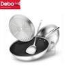 Debo 304 Edelstahl Wabenstruktur Antihaft Wok Set