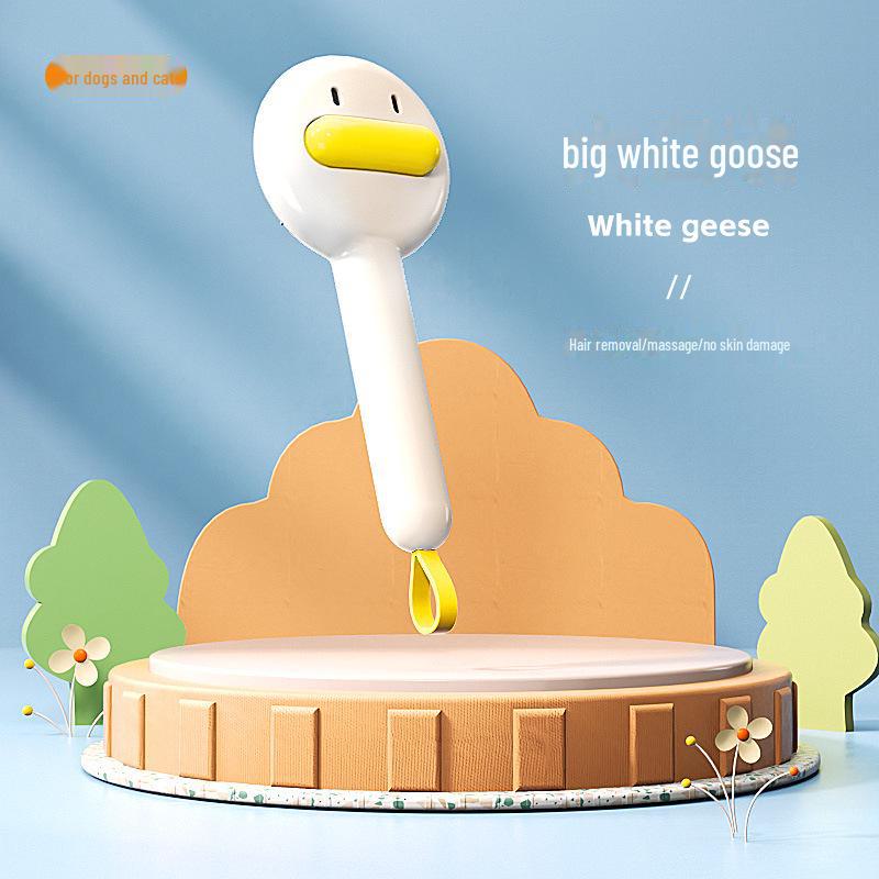 Pet Hair Removal Brush: Yellow Duck Design Cat & Dog Comb