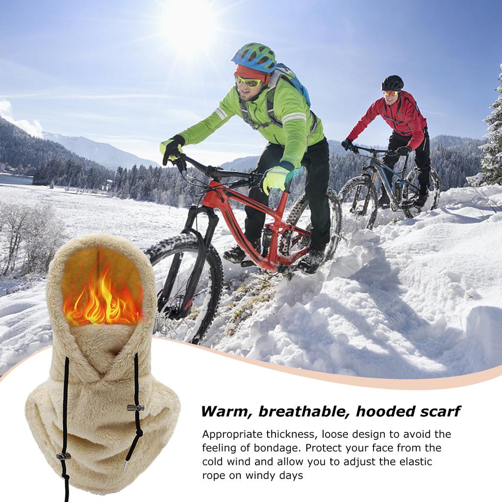 Sherpa Head Hood Universal Face Neck Covering For Motorcycle Multifunctional Thermal Winter Neck Scarf Lightweight Women Neck