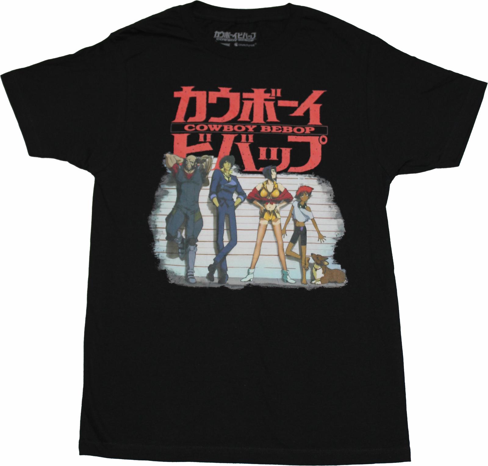 Cowboy bebop New Adult T-Shirt - Spike Faye Ed Jet Lineup Logo XL