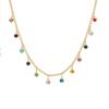 12 Stone Colorful Diamond Dopamine Clavicle Chain Niche Design Versatile Fashionable Colored Necklace For Women Gift