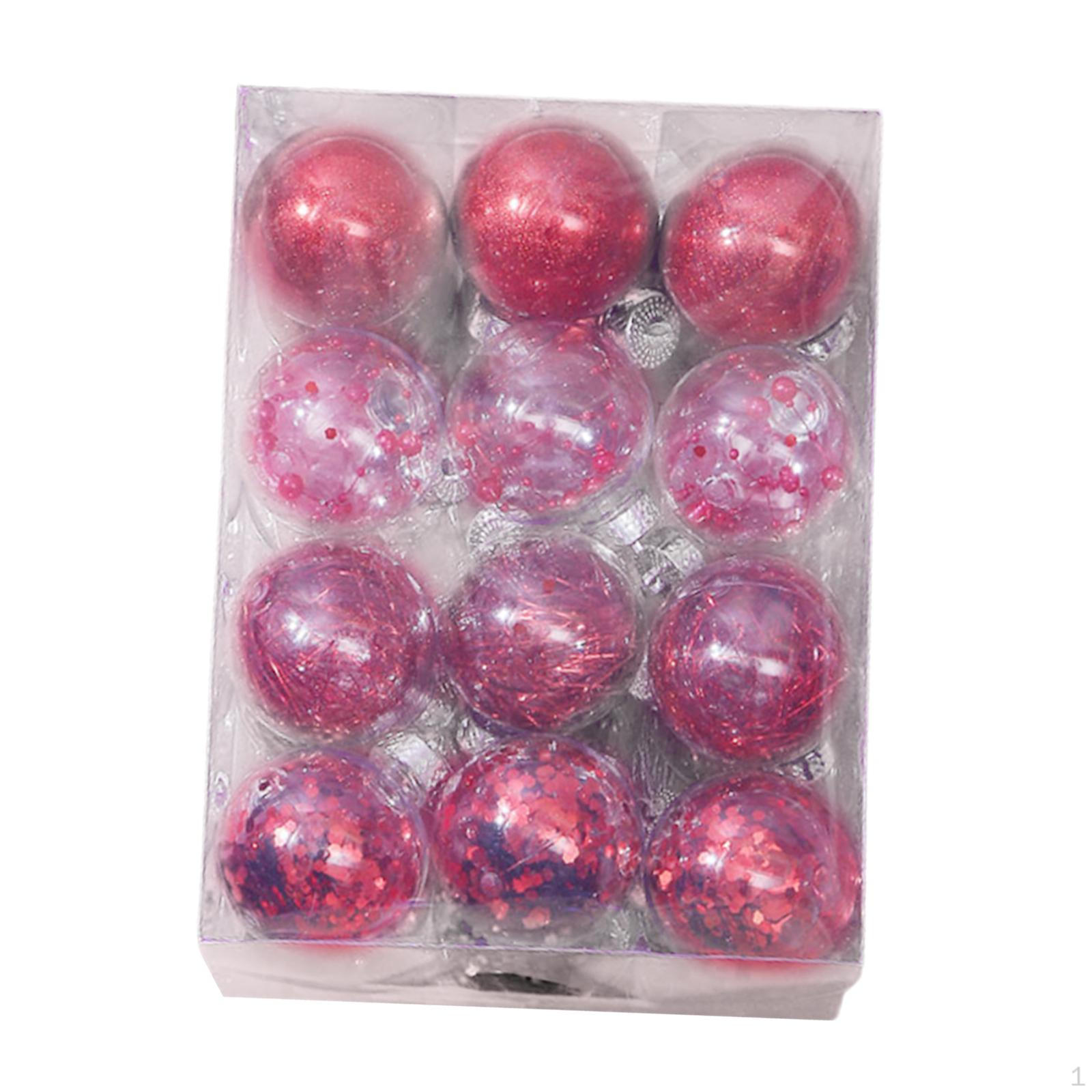 

12 Pieces Christmas Hanging Decorations Decorative Xmas Balls Baubles Charm Pendants for Wedding