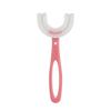 U Shape Kids Toothbrush with Handle Silicone Oral Care Cleaning Brush for Children