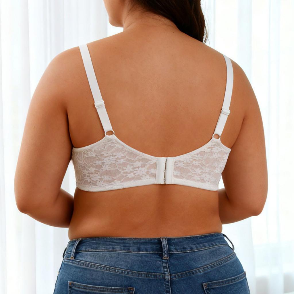 European and American Large Size Thin Lace Large Chest Gathered Without Steel Ring Large Size Bra Cover Underwear